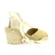Pao Espadrille cuir velours camel