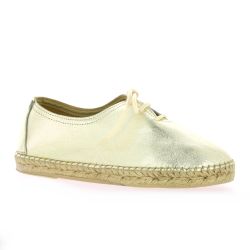 Pao Espadrille cuir laminé platine