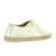 Pao Espadrille cuir laminé platine