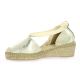 Pao Espadrille cuir laminé platine