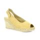 Pao Espadrille cuir velours camel