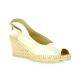 Pao Espadrille cuir laminé platine