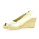 Pao Espadrille cuir laminé platine