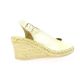 Pao Espadrille cuir laminé platine