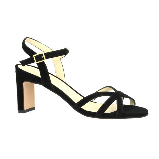 Vidi studio Nu pieds cuir velours noir