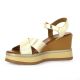 Inuovo Nu pieds cuir laminé or