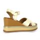 Inuovo Nu pieds cuir laminé or