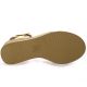 Inuovo Nu pieds cuir laminé or