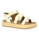 Inuovo Nu pieds cuir laminé or