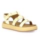 Inuovo Nu pieds cuir laminé or