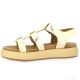 Inuovo Nu pieds cuir laminé or