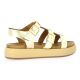 Inuovo Nu pieds cuir laminé or
