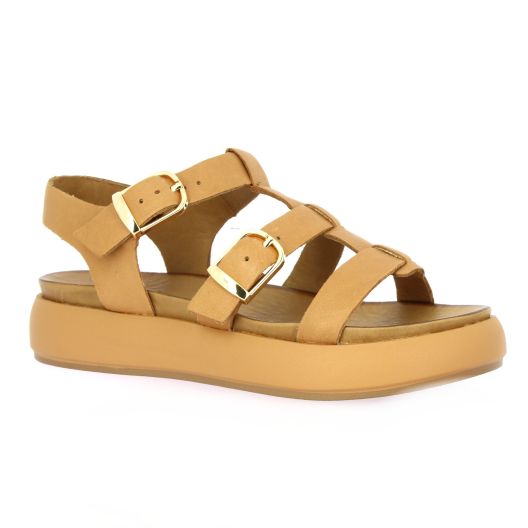Inuovo Nu pieds cuir camel