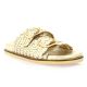 Inuovo Mules cuir tresse platine