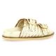 Inuovo Mules cuir tresse platine