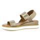 Inuovo Nu pieds cuir laminé bronze