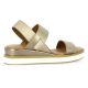 Inuovo Nu pieds cuir laminé bronze