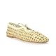 Inuovo Ballerines cuir tresse ecru