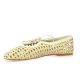 Inuovo Ballerines cuir tresse ecru