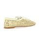 Inuovo Ballerines cuir tresse ecru