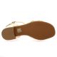 Pao Nu pieds cuir laminé platine