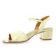 Pao Nu pieds cuir laminé platine