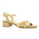 Pao Nu pieds cuir velours beige
