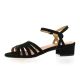 Sofia costa Nu pieds cuir velours noir