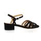 Sofia costa Nu pieds cuir velours noir