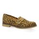 Maroli Mocassins cuir velours leopard