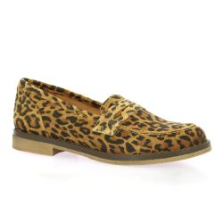 Maroli Mocassins cuir velours leopard