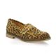 Maroli Mocassins cuir velours leopard