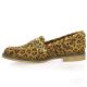 Maroli Mocassins cuir velours leopard
