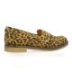 Maroli Mocassins cuir velours leopard