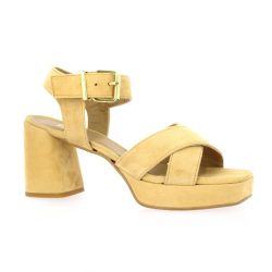 Pao Nu pieds cuir velours cognac
