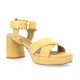 Pao Nu pieds cuir velours cognac