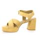 Pao Nu pieds cuir velours cognac