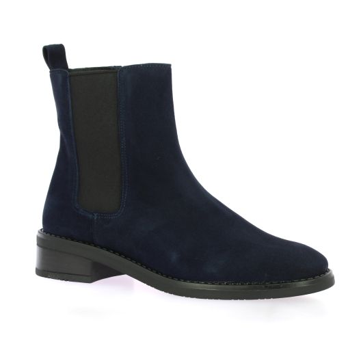 So send Boots cuir velours marine