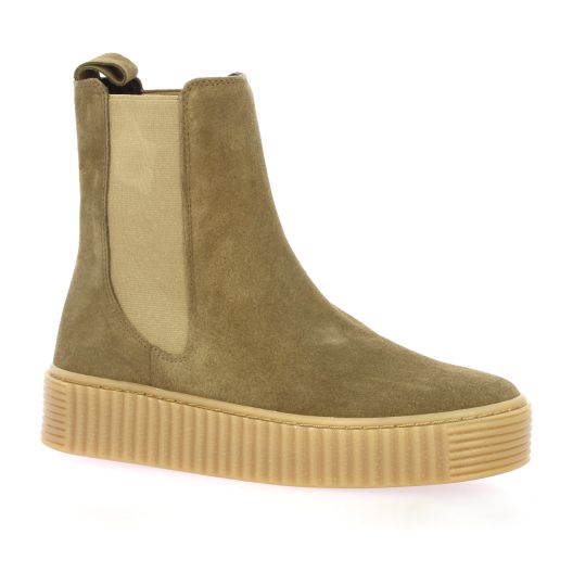 So send Boots cuir velours taupe fonce