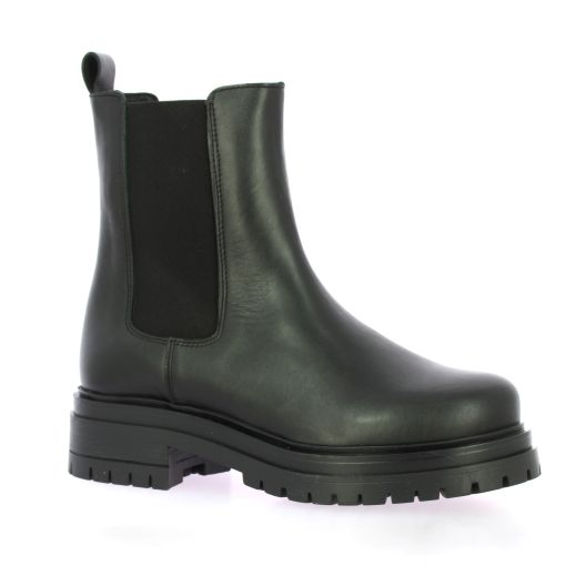 So send Boots cuir noir
