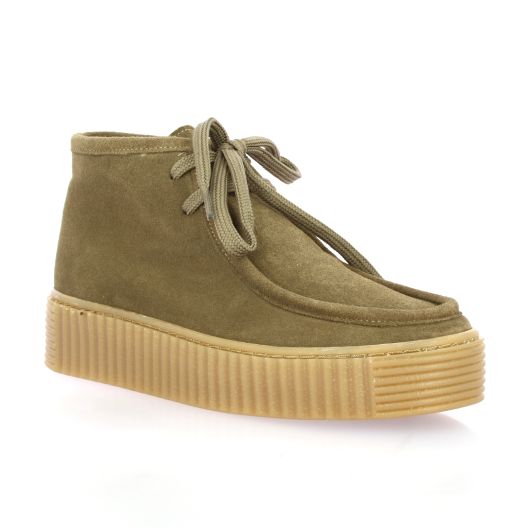 So send Boots cuir velours taupe fonce