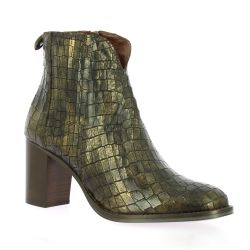 Maroli Boots cuir croco marron