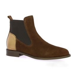 Maroli Boots cuir velours marron