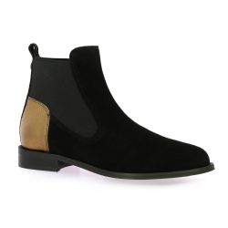 Maroli Boots cuir velours noir