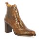 Maroli Boots cuir croco cognac