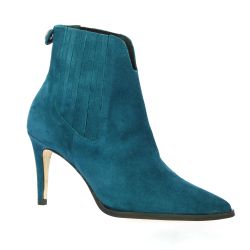 Maroli Boots cuir velours petrole