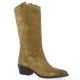 Spaziozero Bottes cuir velours camel