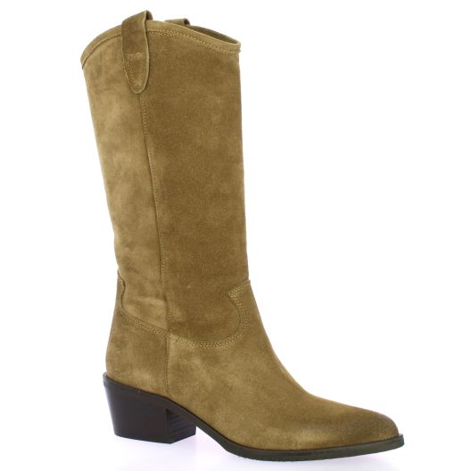 Spaziozero Bottes cuir velours camel