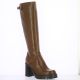 Spaziozero Bottes cuir tabac