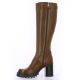 Spaziozero Bottes cuir tabac
